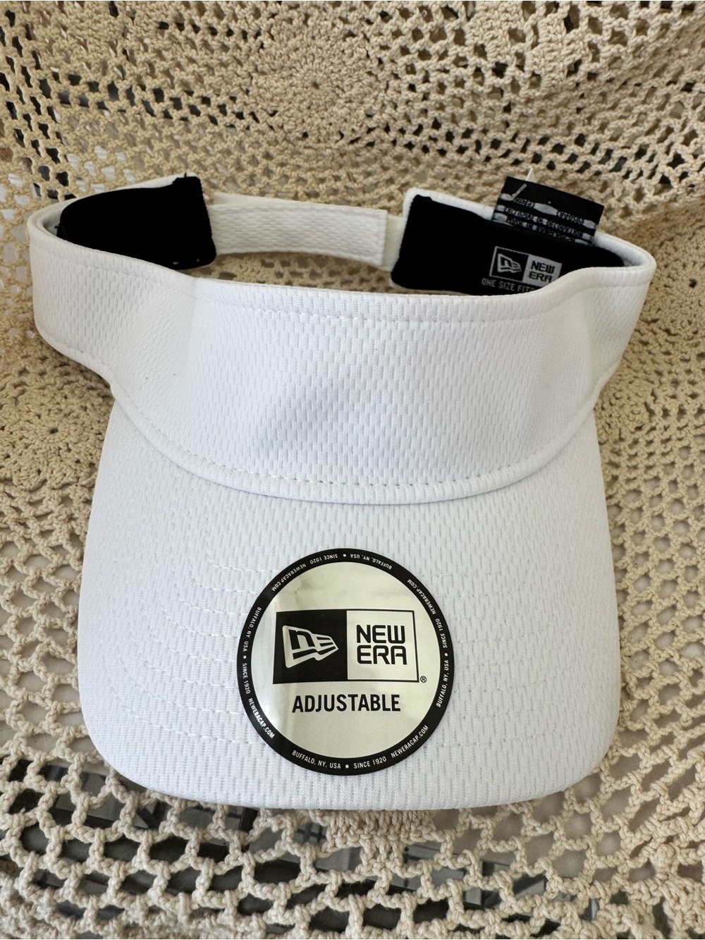 New Era Black and White Adjustable Visor
